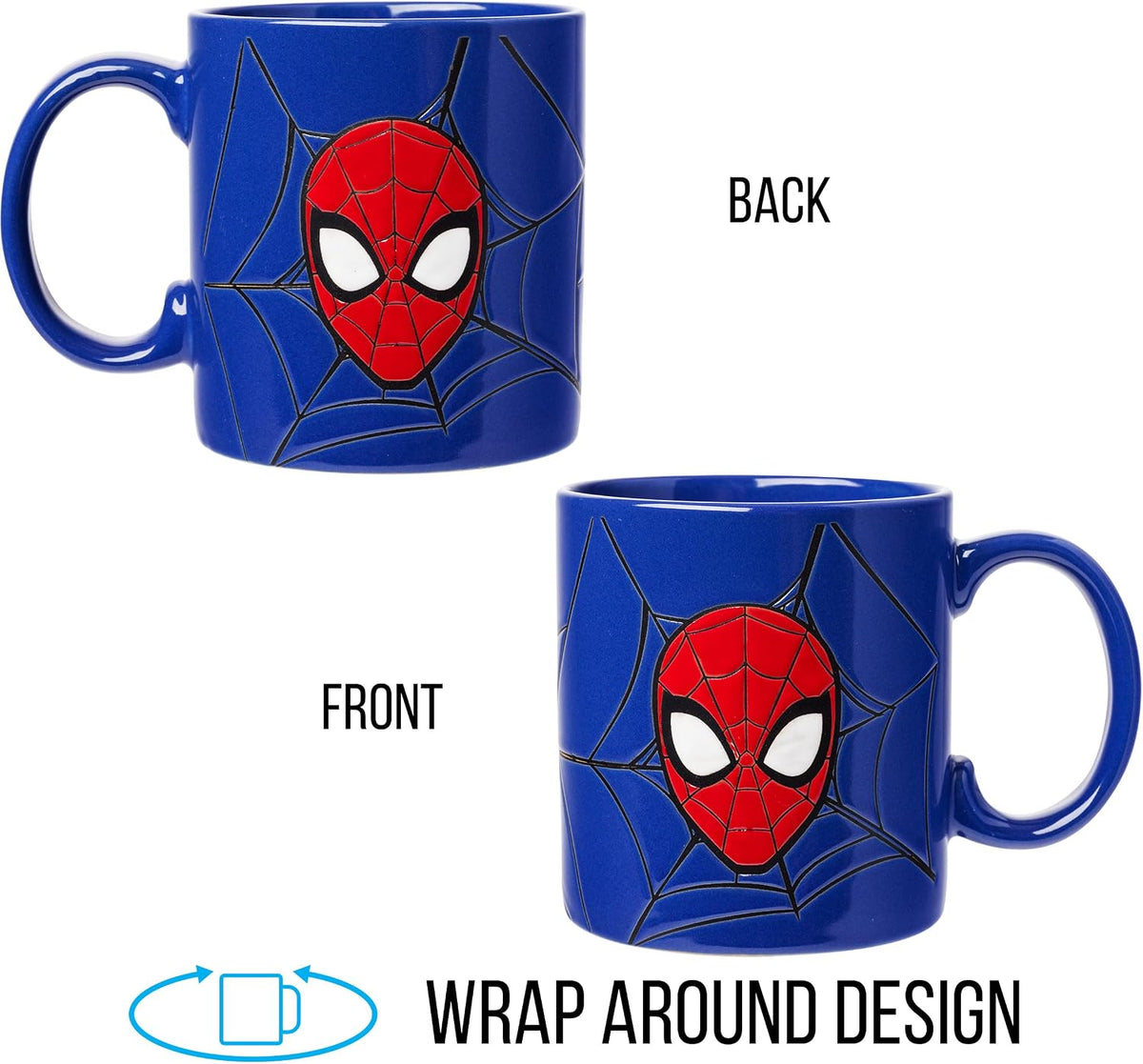 Silver Buffalo Marvel Spider-Man Wax Resist Ceramic Mug – 20oz - Flex Gamingproduct_type