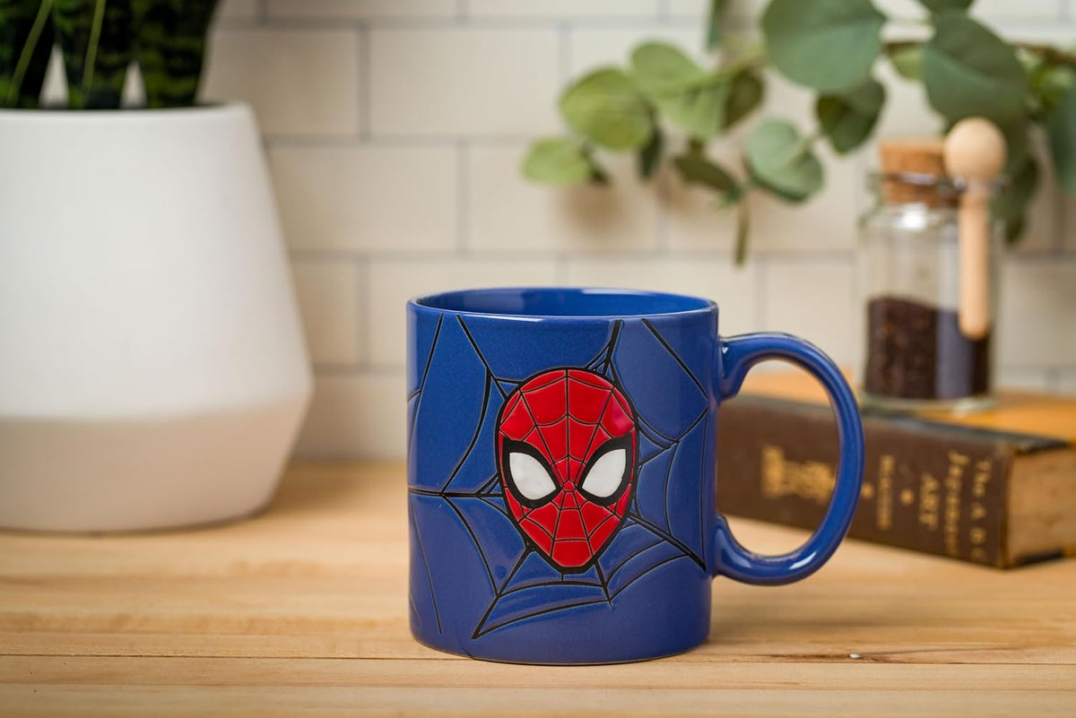 Silver Buffalo Marvel Spider-Man Wax Resist Ceramic Mug – 20oz - Flex Gamingproduct_type