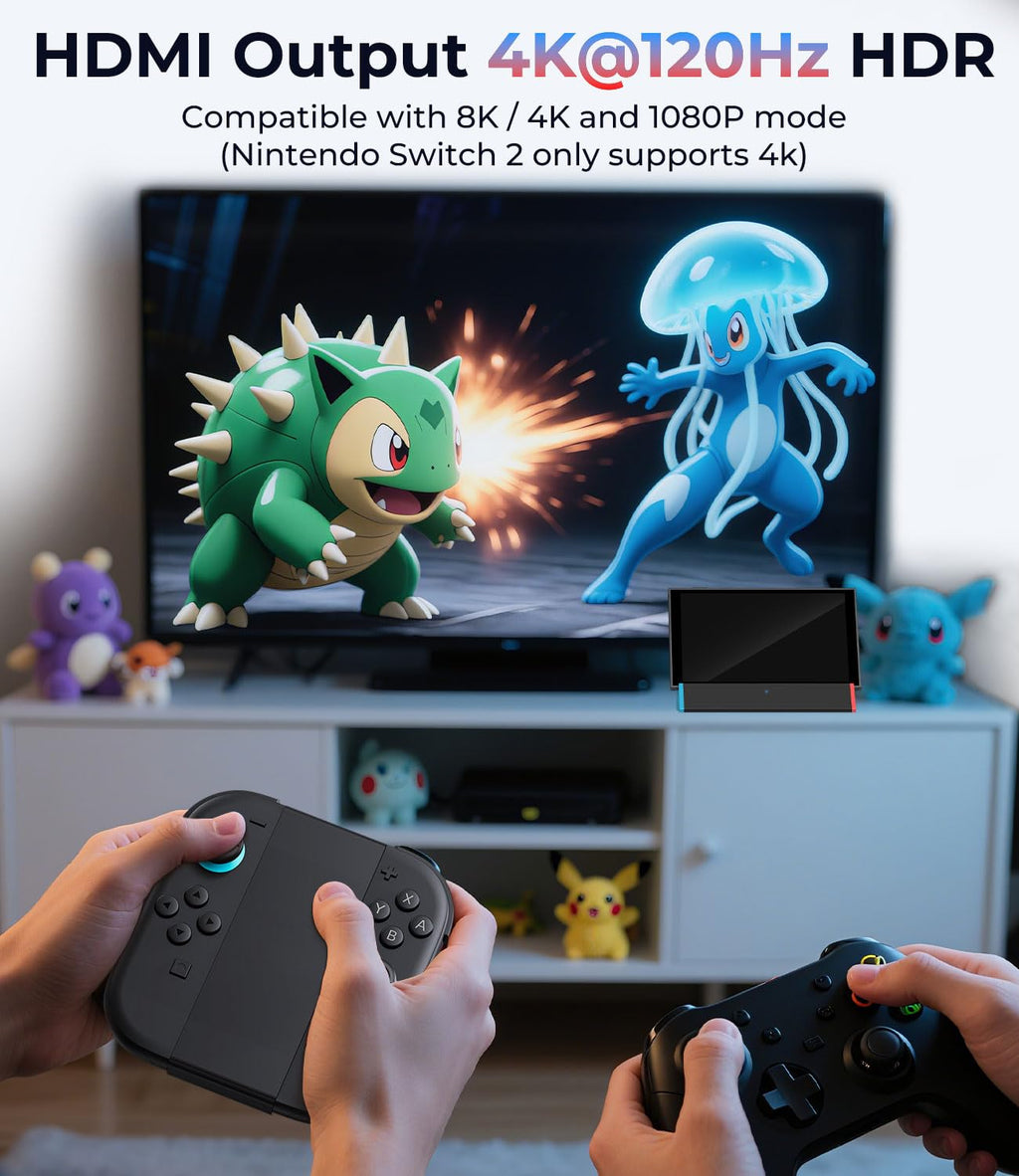 SiWiQU Portable Nintendo Switch 2 Dock – 4 or 5 Ports - Flex Gamingproduct_type