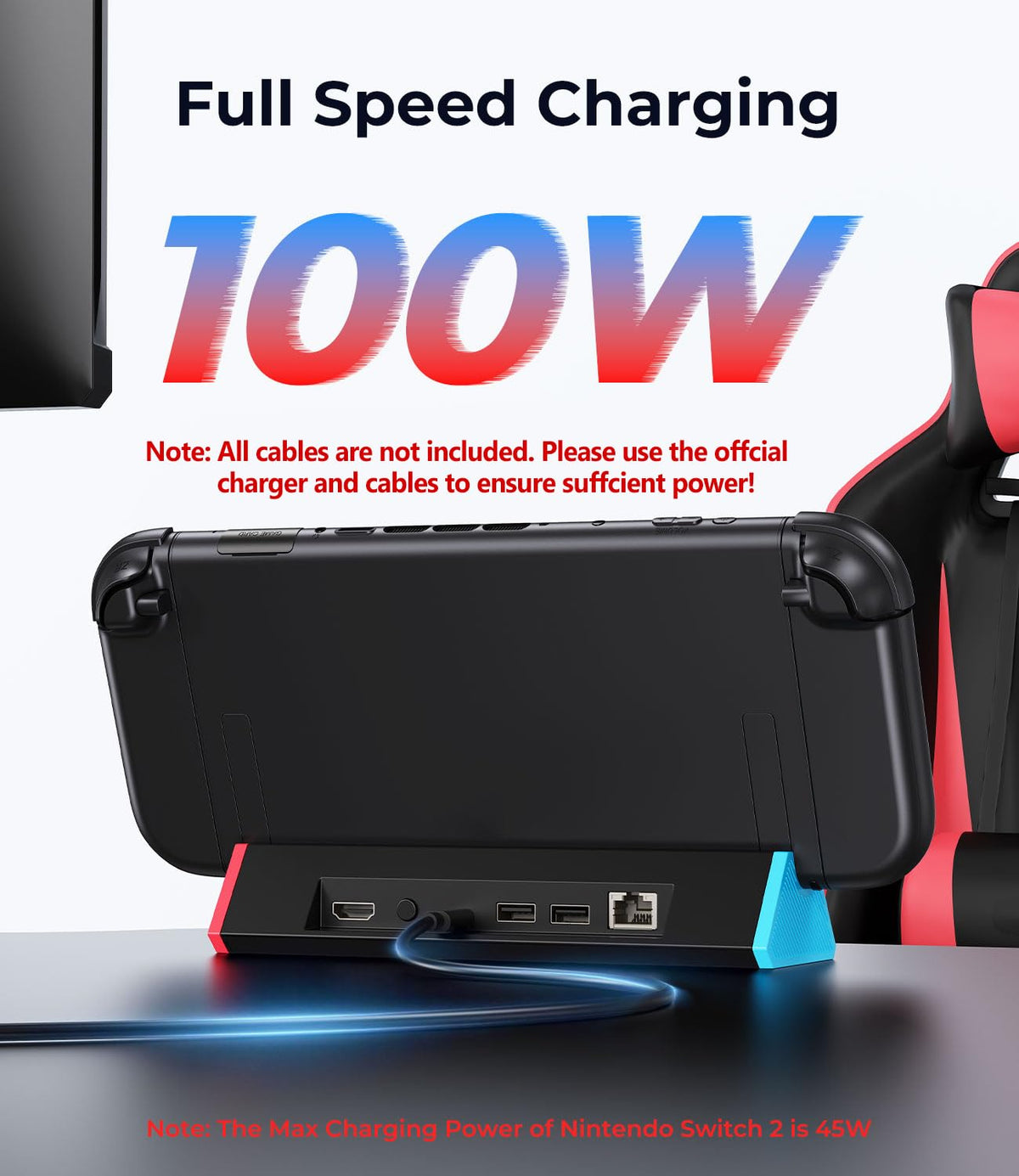 SiWiQU Portable Nintendo Switch 2 Dock – 4 or 5 Ports - Flex Gamingproduct_type