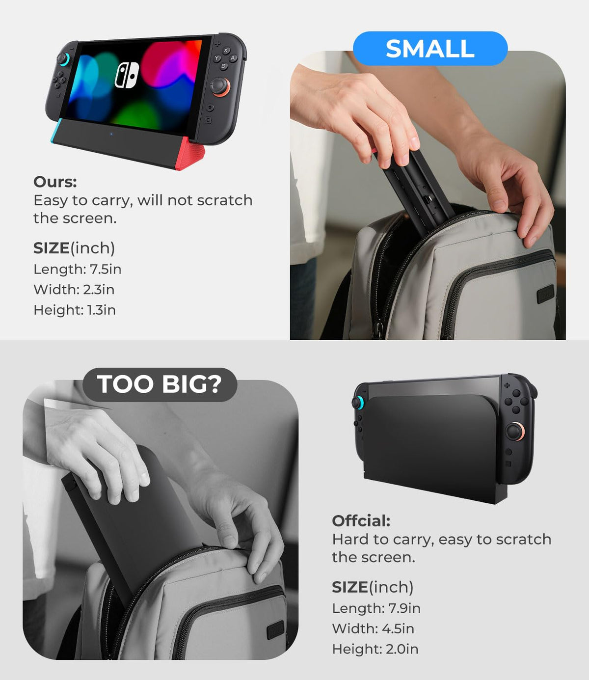 SiWiQU Portable Nintendo Switch 2 Dock – 4 or 5 Ports - Flex Gamingproduct_type