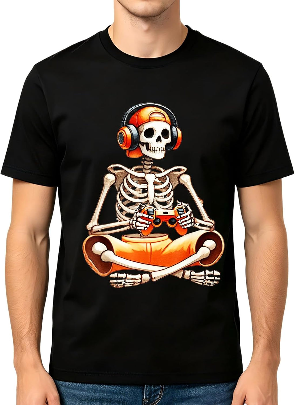 Skeleton Gamer Graphic Tee – 6 Sizes - Flex Gamingproduct_type