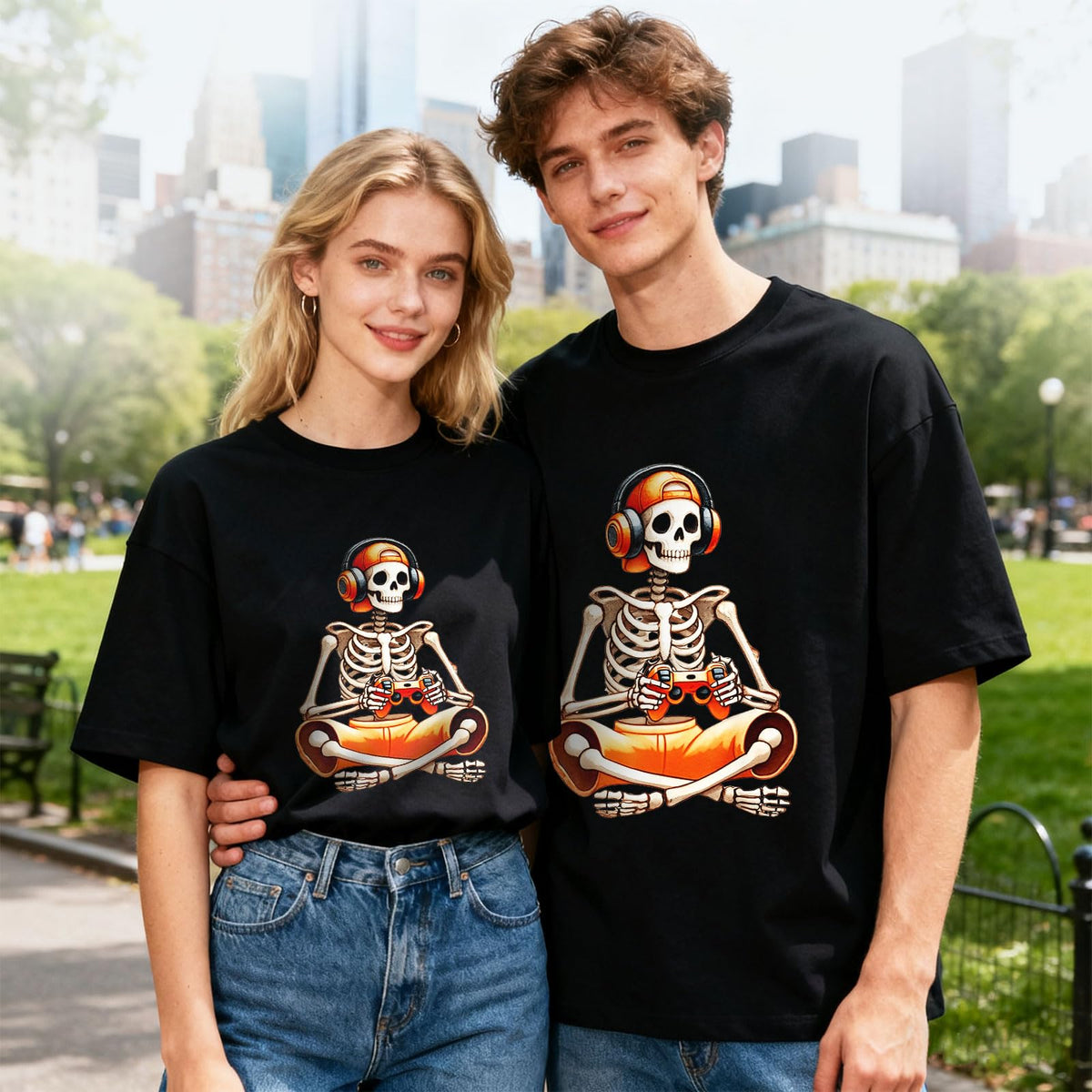Skeleton Gamer Graphic Tee – 6 Sizes - Flex Gamingproduct_type