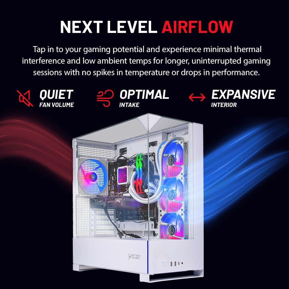 Skytech Gaming Archangel 5 Gaming PC, AMD Ryzen 7 7700 3.8GHz, NVIDIA RTX 5060, 1TB NVMe SSD, 32GB DDR5 RAM 6000, 750W Gold PSU, Wi-Fi, Win 11, Desktop - Flex Gamingproduct_type