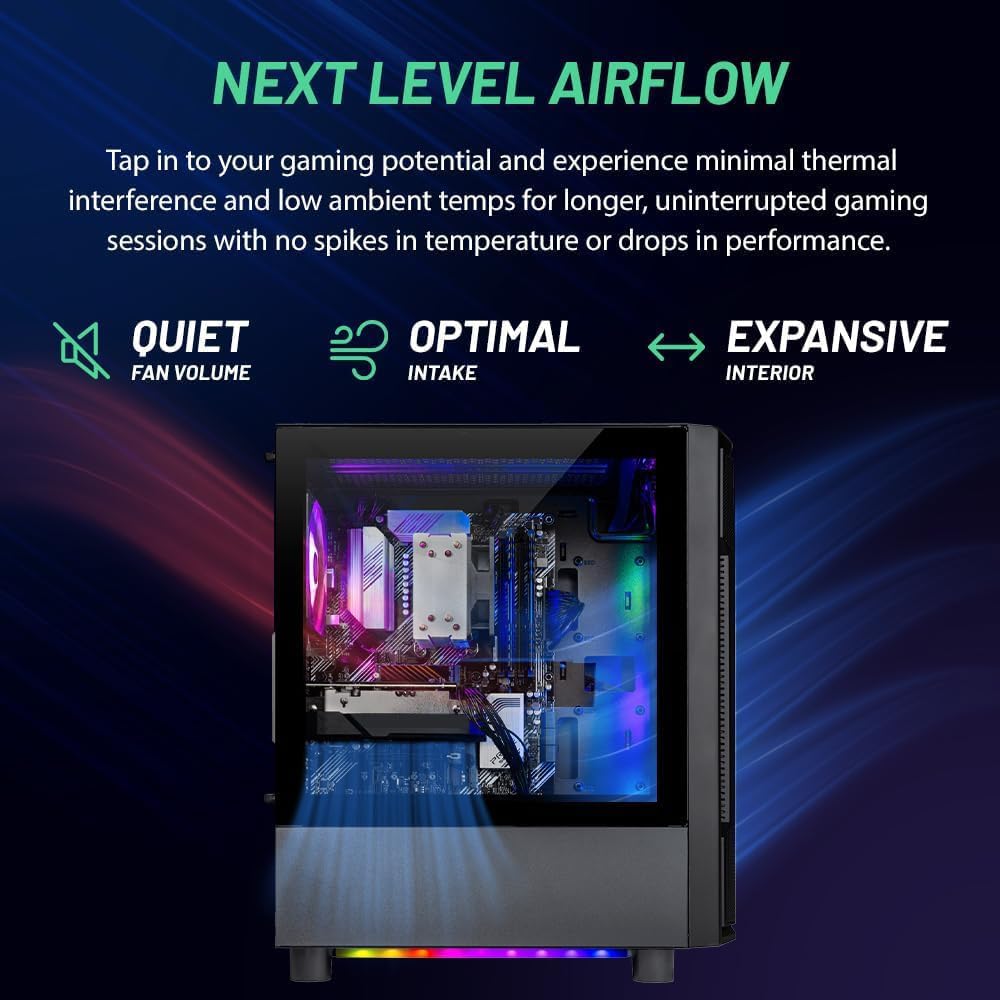 Skytech Gaming Archangel 5 Gaming PC, AMD Ryzen 7 7700 3.8GHz, NVIDIA RTX 5060, 1TB NVMe SSD, 32GB DDR5 RAM 6000, 750W Gold PSU, Wi-Fi, Win 11, Desktop - Flex Gamingproduct_type