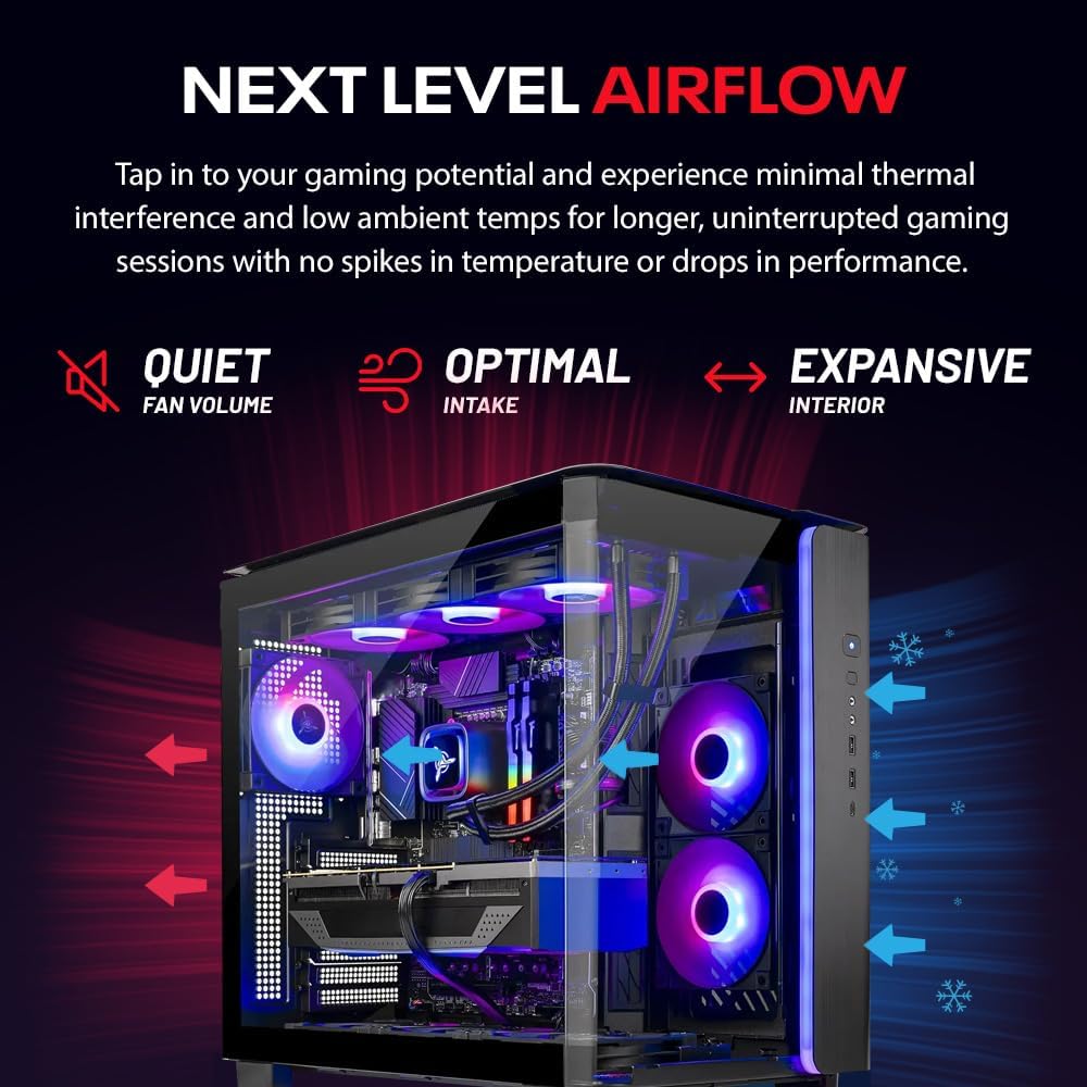 Skytech Gaming King 95 Desktop PC, Ryzen 7 9800X3D 4.7 GHz (5.2 GHz), NVIDIA RTX 5070 Ti 16GB, 2TB Gen4 NVMe SSD, 32GB DDR5 RAM 6000 RGB, 850W Gold PSU, 360mm ARGB AIO, Wi-Fi, Win 11 - Flex Gamingproduct_type