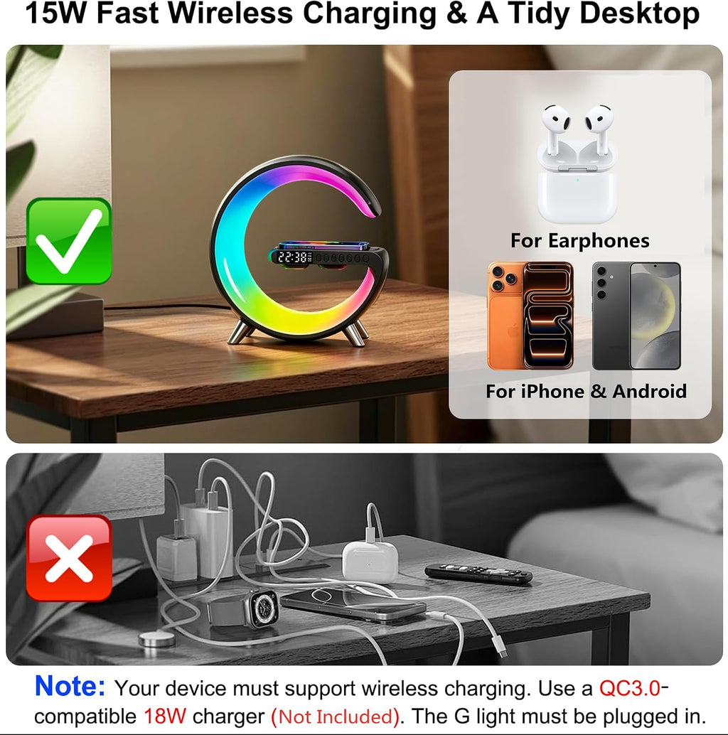 Smart LED Table Lamp 4-in-1 – Black & White - Flex Gamingproduct_type