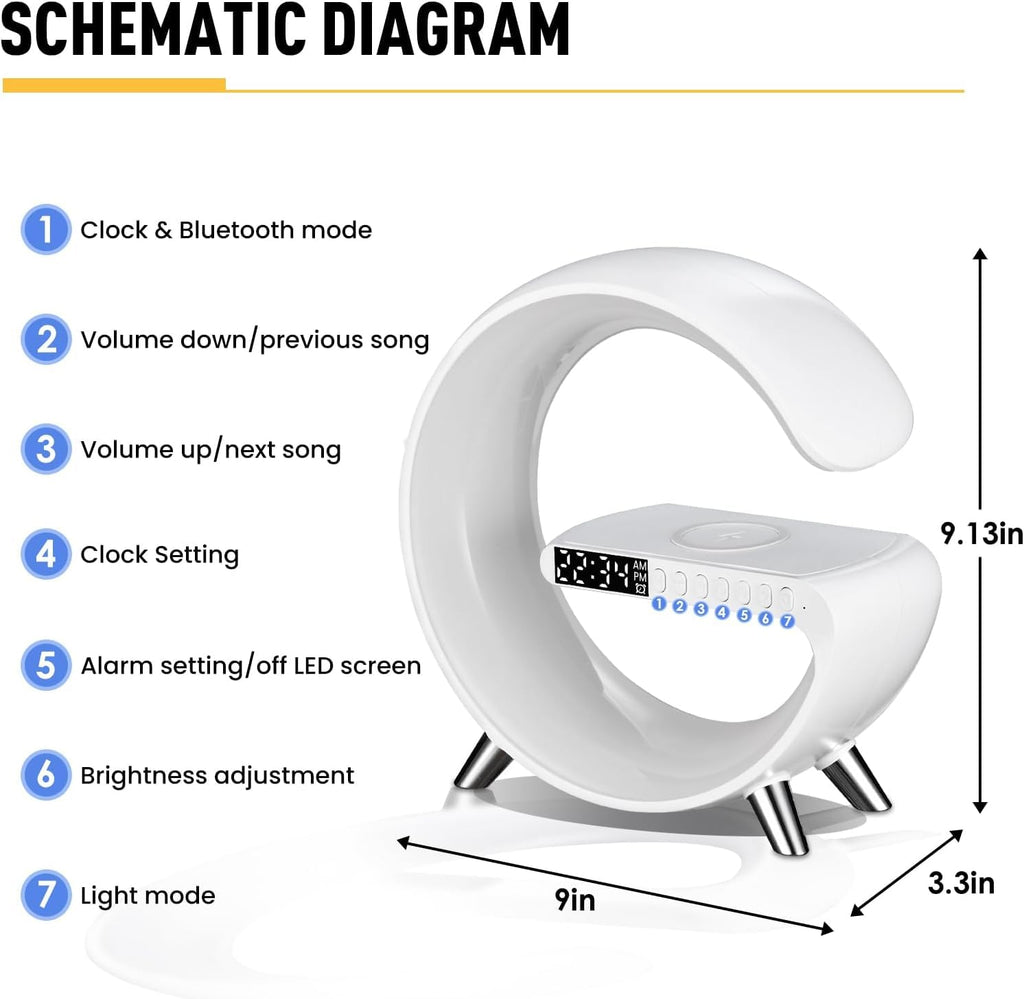 Smart LED Table Lamp 4-in-1 – Black & White - Flex Gamingproduct_type