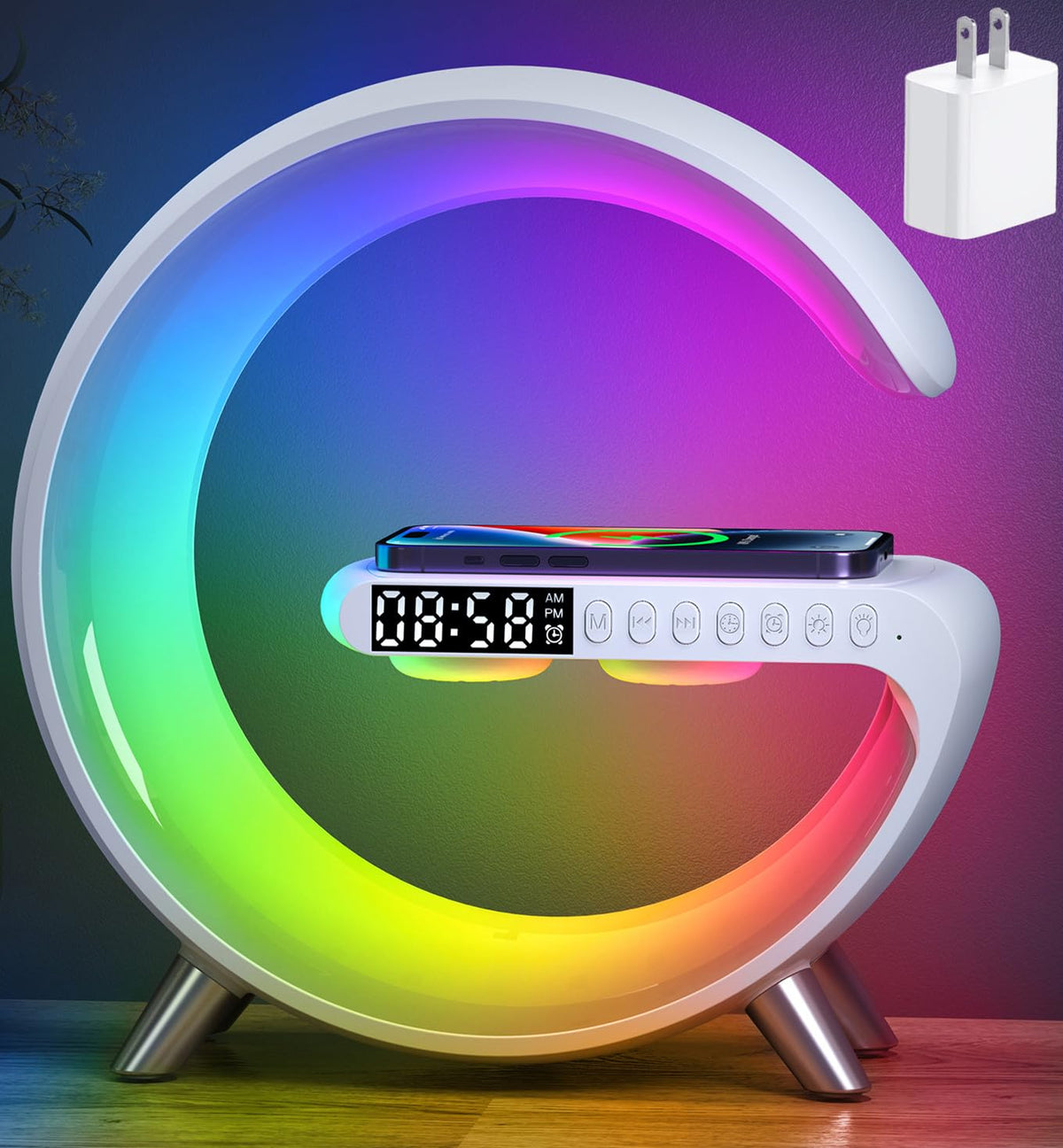 Smart LED Table Lamp 4-in-1 – Black & White - Flex Gamingproduct_type