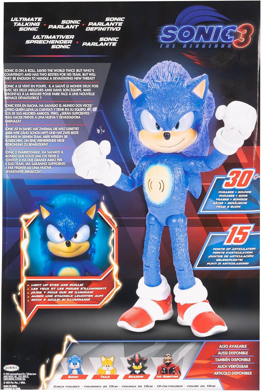 Sonic the Hedgehog 3 Ultimate Talking Sonic Figure – 12 Inch - Flex Gamingproduct_type