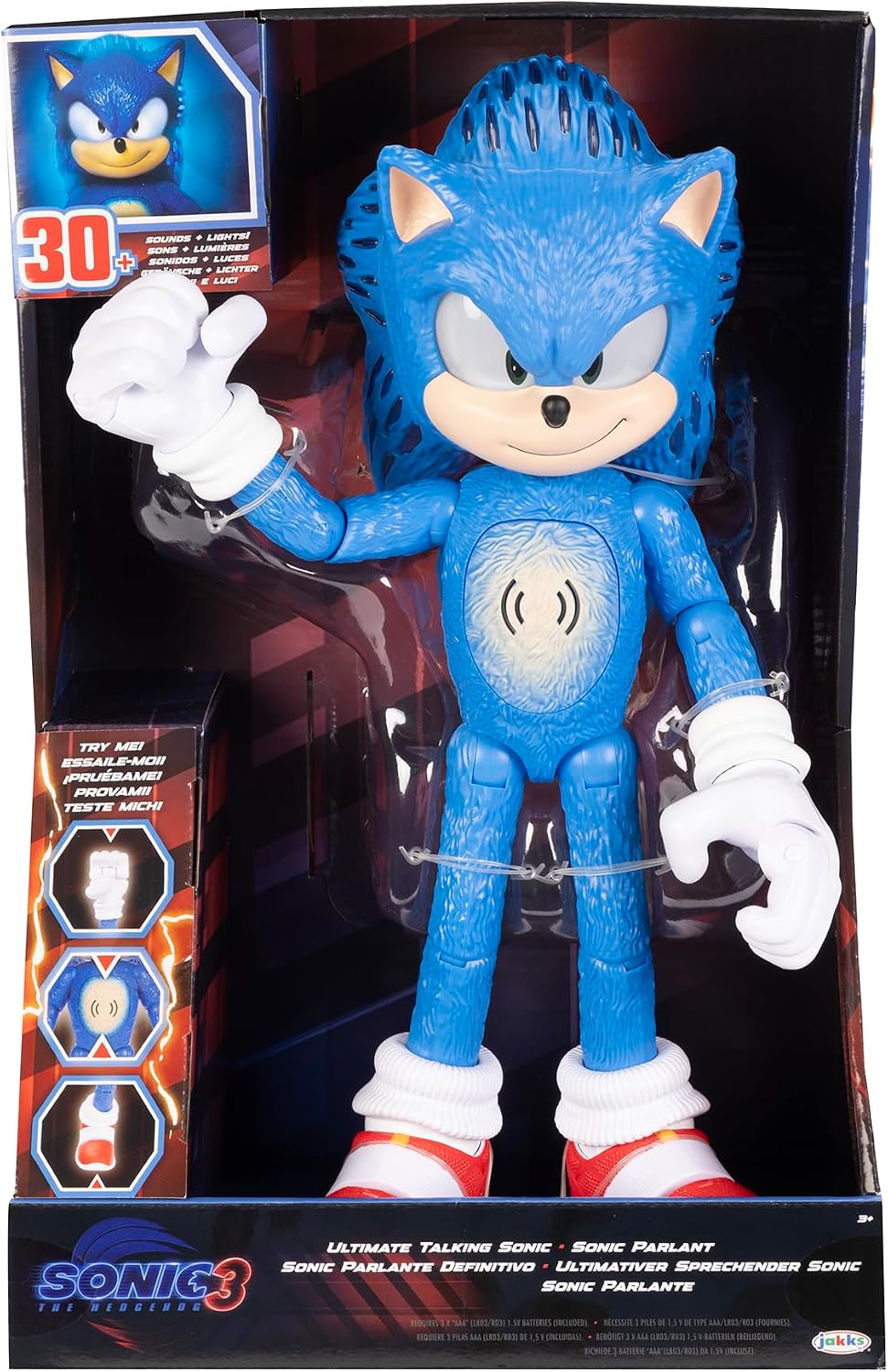 Sonic the Hedgehog 3 Ultimate Talking Sonic Figure – 12 Inch - Flex Gamingproduct_type