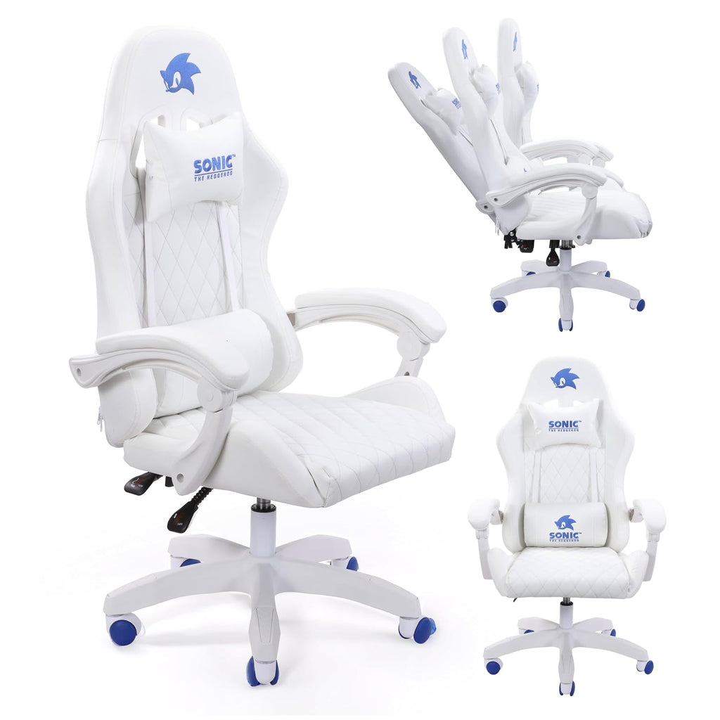 Sonic the Hedgehog Gaming Chair – Ergonomic PU Leather, Reclining - Flex Gamingproduct_type