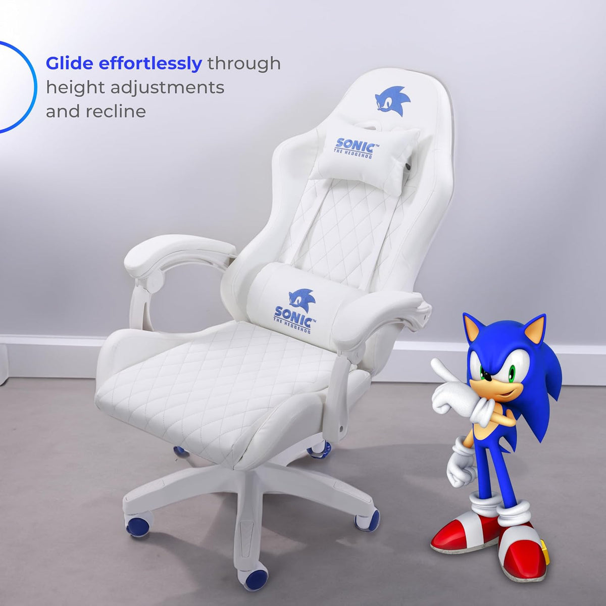 Sonic the Hedgehog Gaming Chair – Ergonomic PU Leather, Reclining - Flex Gamingproduct_type