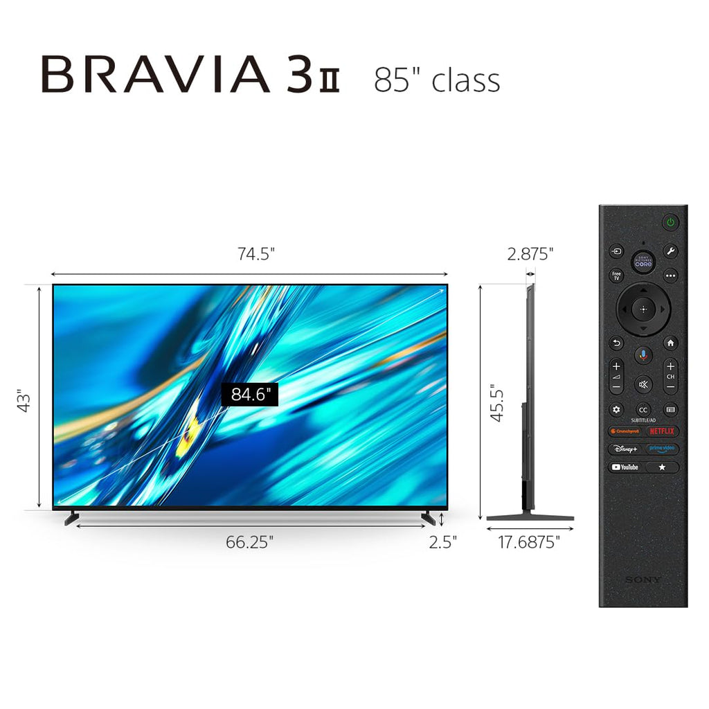 Sony BRAVIA 3 II 4K LED Smart Google TV – 7 Sizes - Flex Gamingproduct_type