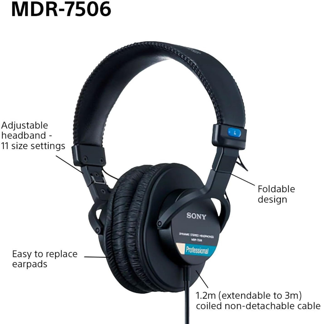 Sony MDR-7506 Professional Studio Headphones – 2 Sizes - Flex Gamingproduct_type