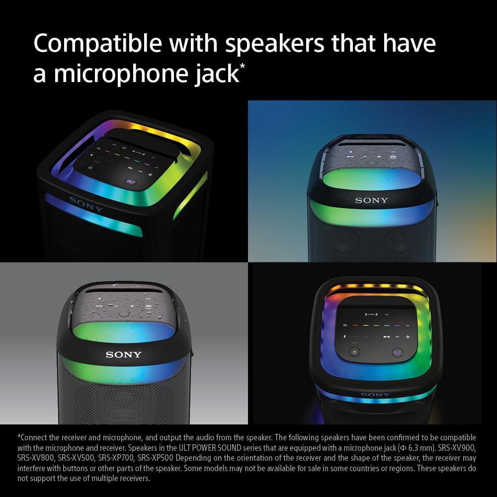 Sony ULT MIC Wireless Microphone for Karaoke, Two Wireless Mics & Receiver | 20 Hr Battery with Quick Charging, Clear Vocals, Duet Assist, Noise Reduction. Pairs Perfectly with ULT POWER SOUND series - Flex Gamingproduct_type