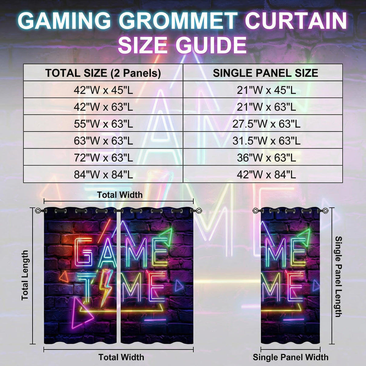 Sordcoz Gaming Blackout Curtains, 2 Panels – 6 Sizes & 6 Designs - Flex Gamingproduct_type