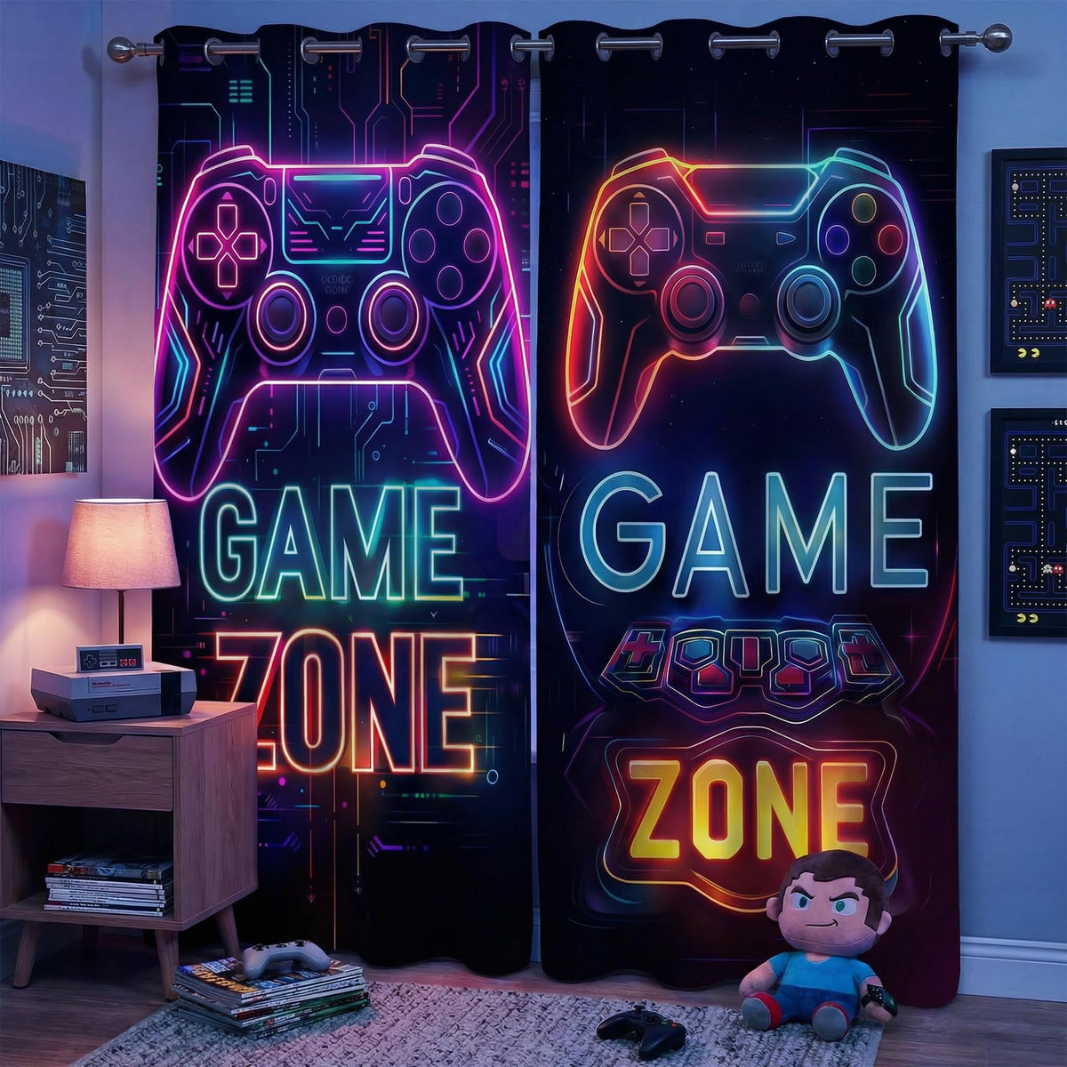 Sordcoz Gaming Blackout Curtains, 2 Panels – 6 Sizes & 6 Designs - Flex Gamingproduct_type
