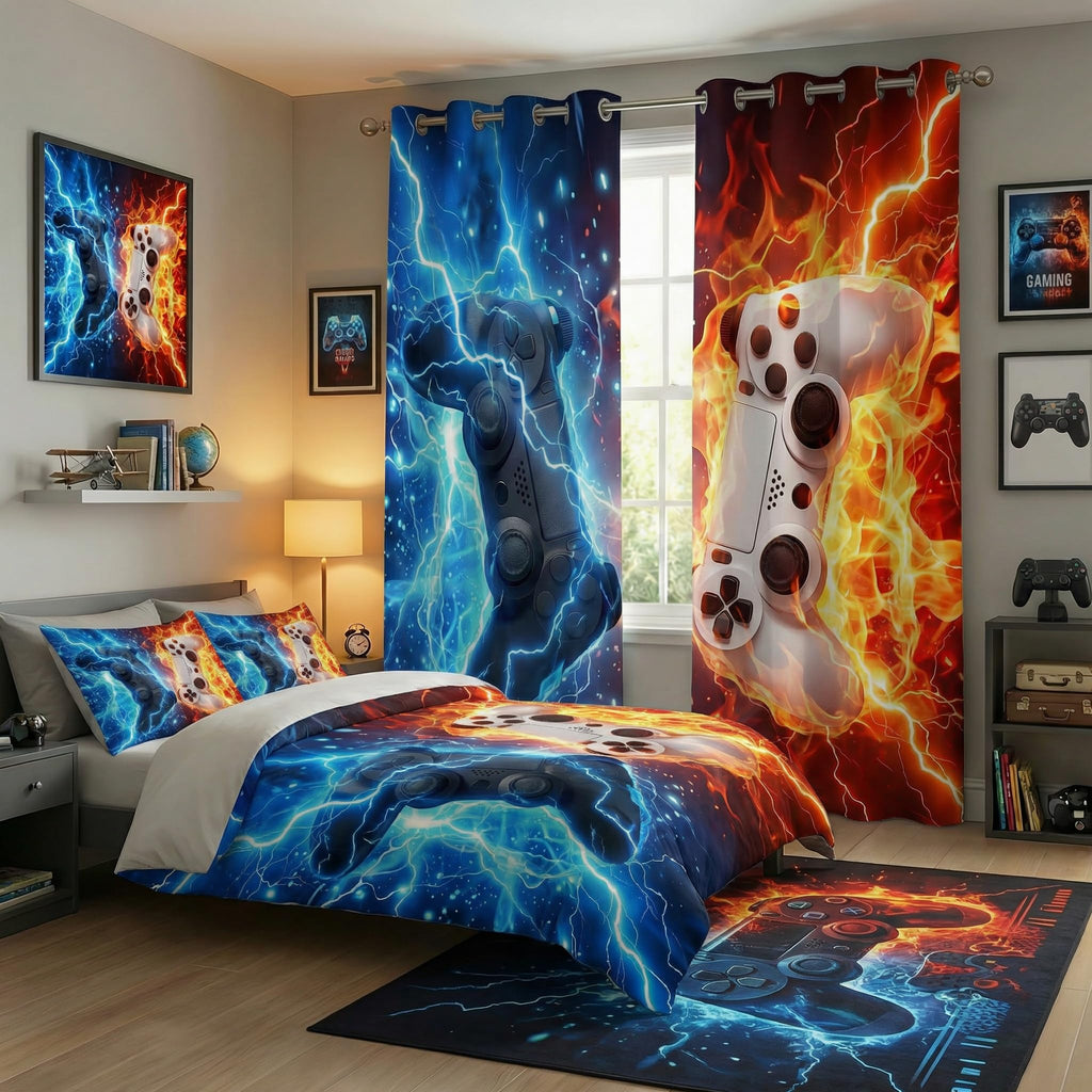 Sordcoz Gaming Blackout Curtains, 2 Panels – 6 Sizes & 6 Designs - Flex Gamingproduct_type