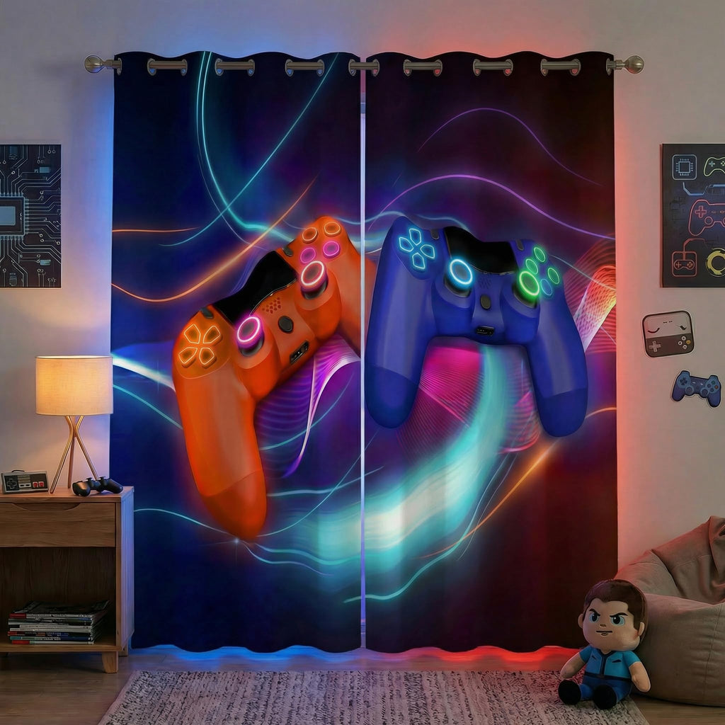 Sordcoz Gaming Blackout Curtains, 2 Panels – 6 Sizes & 6 Designs - Flex Gamingproduct_type