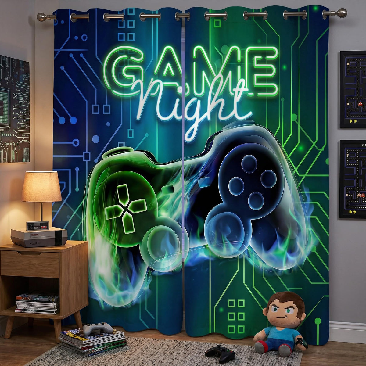 Sordcoz Gaming Blackout Curtains, 2 Panels – 6 Sizes & 6 Designs - Flex Gamingproduct_type