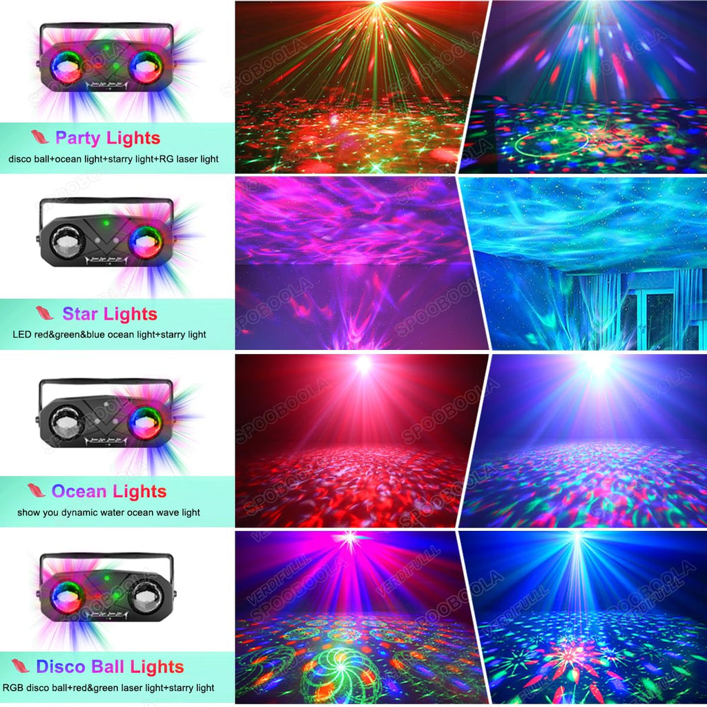 SPOOBOOLA 6-in-1 Party Light Projector – 3 Variants - Flex Gamingproduct_type
