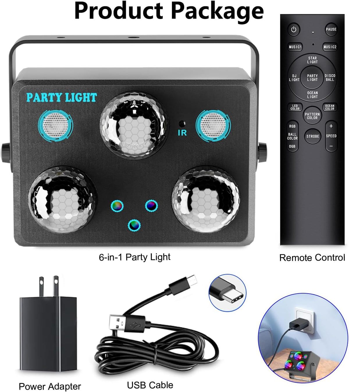 SPOOBOOLA 6-in-1 Party Light Projector – 3 Variants - Flex Gamingproduct_type