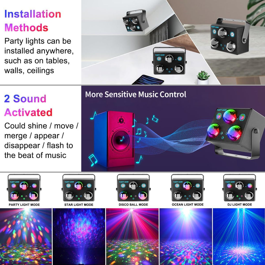 SPOOBOOLA 6-in-1 Party Light Projector – 3 Variants - Flex Gamingproduct_type