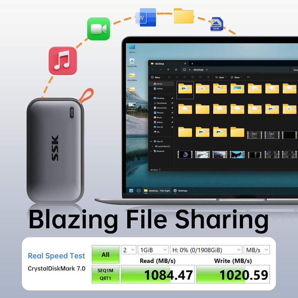 SSK Portable SSD – 250GB, 500GB, 1TB & 4TB - Flex Gamingproduct_type