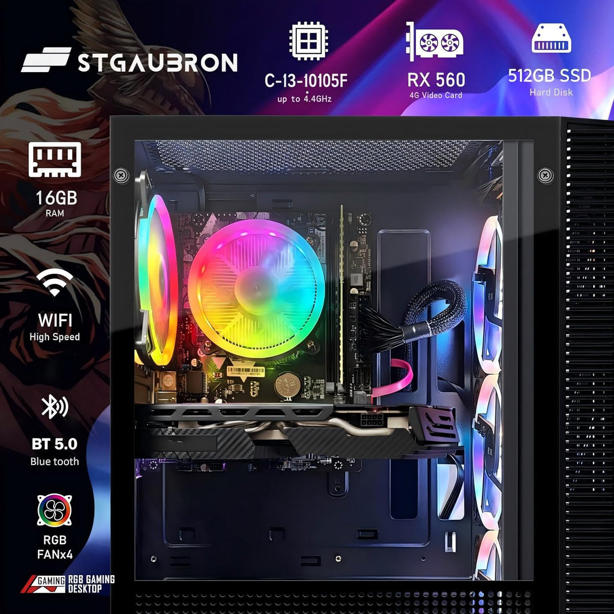 STGAubron Gaming PC Desktop – Intel Core i7 & GTX 1660 Super 6GB - Flex Gamingproduct_type