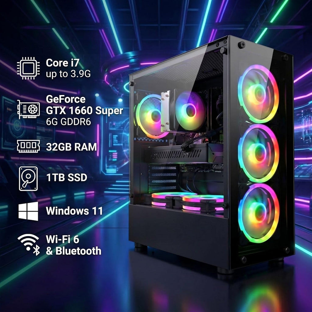 STGAubron Gaming PC Desktop – Intel Core i7 & GTX 1660 Super 6GB - Flex Gamingproduct_type