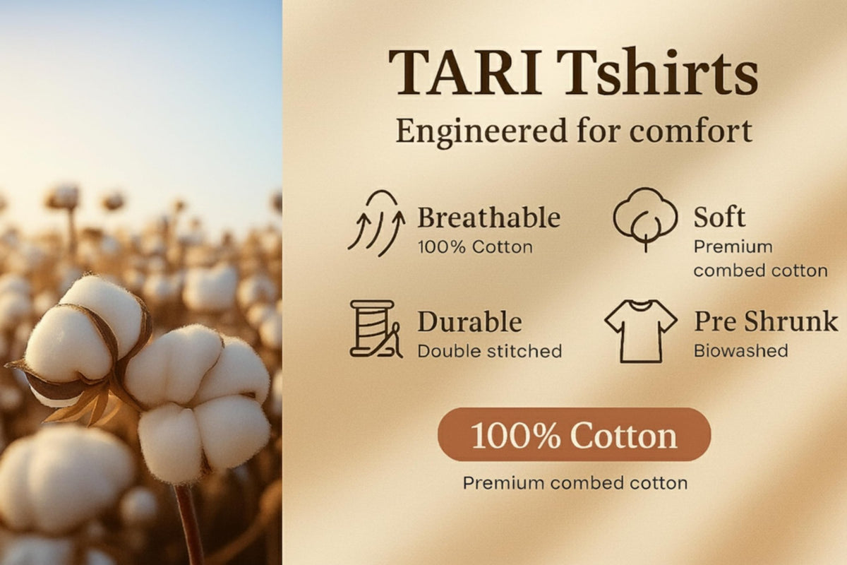 TARI Premium Graphic Cotton T-Shirt – 13 Designs & 5 Sizes - Flex Gamingproduct_type