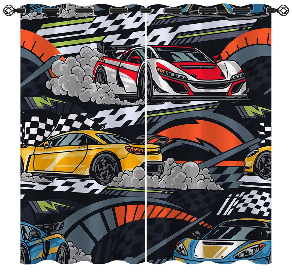 terxgrl Race Car Blackout Curtains – 8 Designs & 6 Sizes - Flex Gamingproduct_type