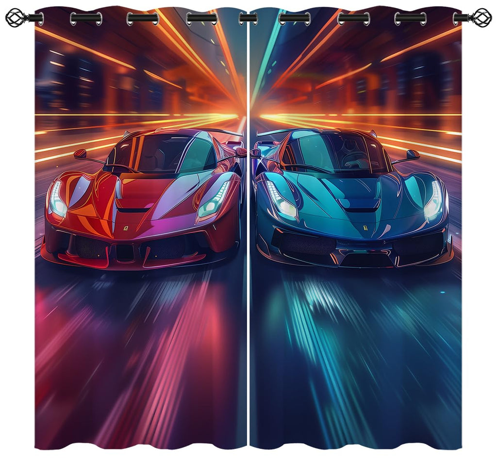 terxgrl Race Car Blackout Curtains – 8 Designs & 6 Sizes - Flex Gamingproduct_type