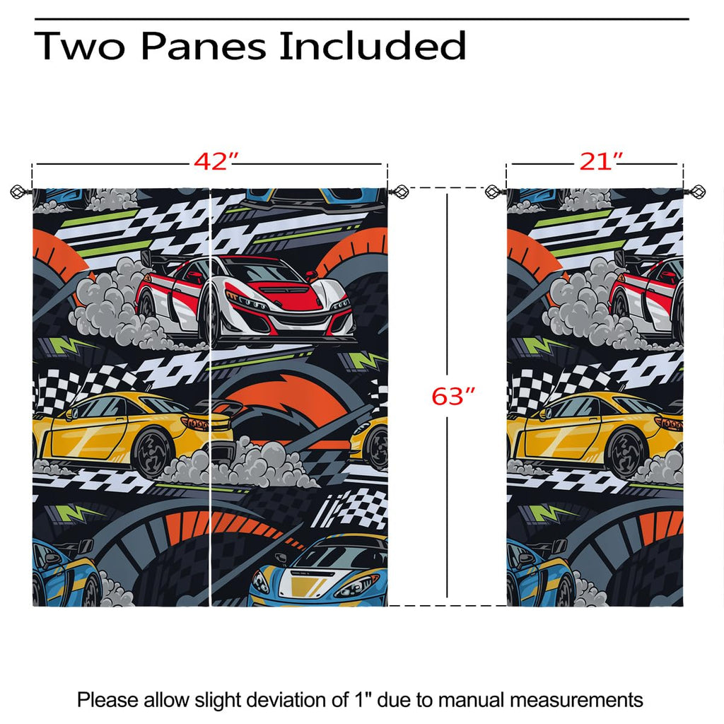 terxgrl Race Car Blackout Curtains – 8 Designs & 6 Sizes - Flex Gamingproduct_type