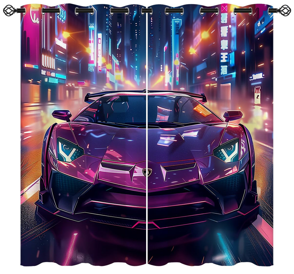 terxgrl Race Car Blackout Curtains – 8 Designs & 6 Sizes - Flex Gamingproduct_type