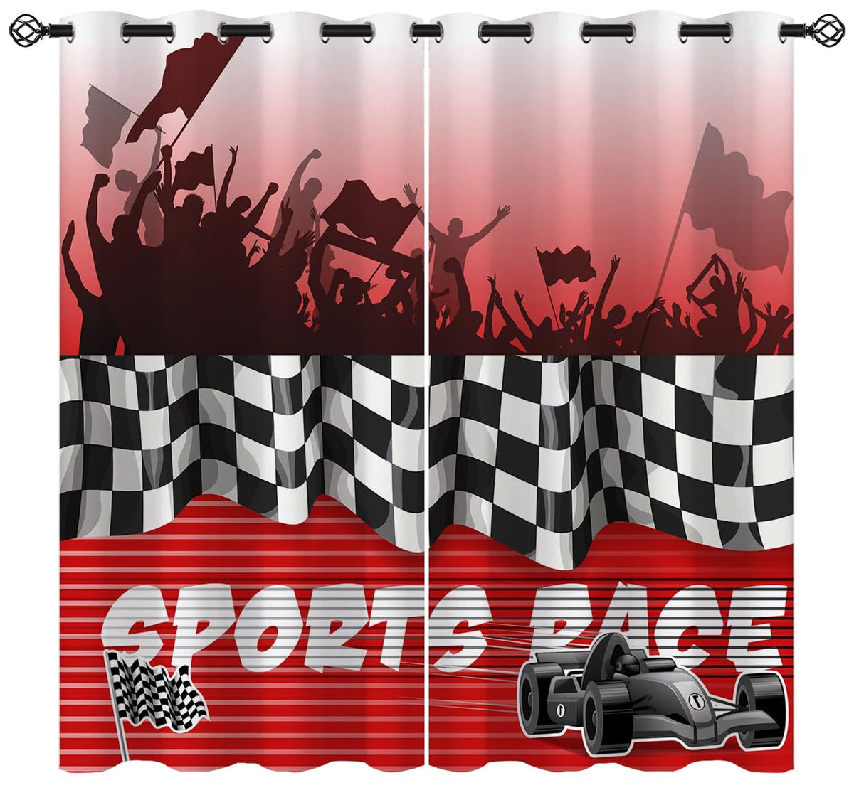 terxgrl Race Car Blackout Curtains – 8 Designs & 6 Sizes - Flex Gamingproduct_type