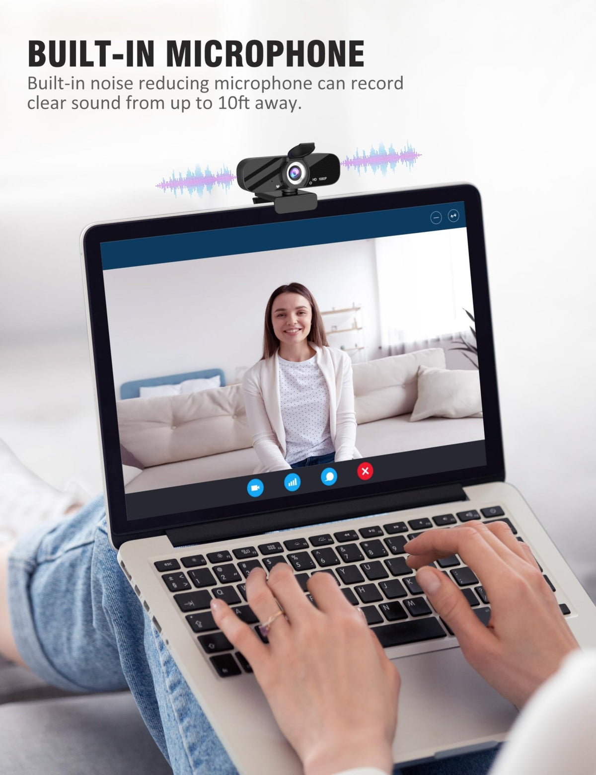 Tewiky Full HD Webcam with Mic & Rotatable Tripod – 4 Styles - Flex Gamingproduct_type