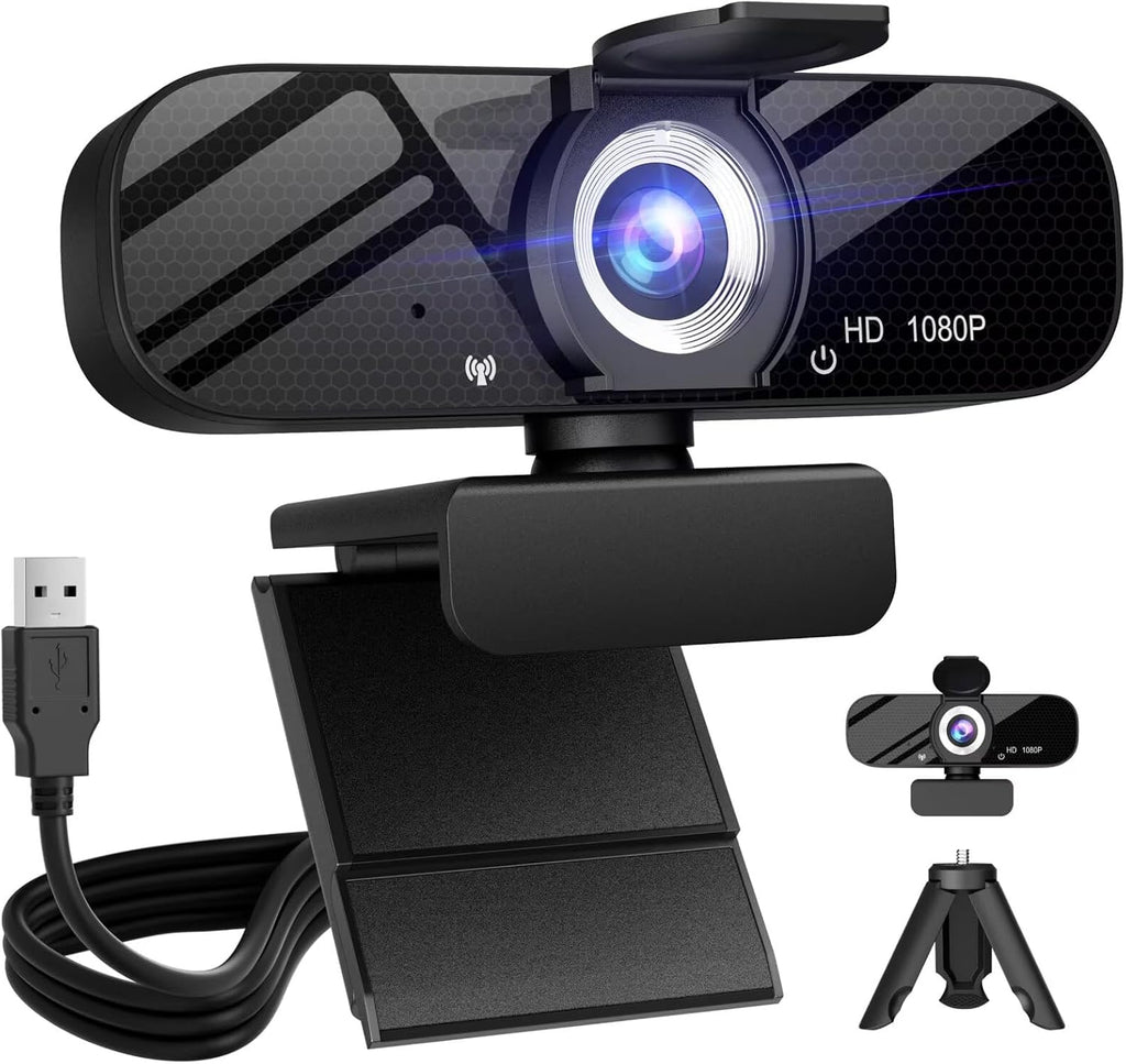 Tewiky Full HD Webcam with Mic & Rotatable Tripod – 4 Styles - Flex Gamingproduct_type