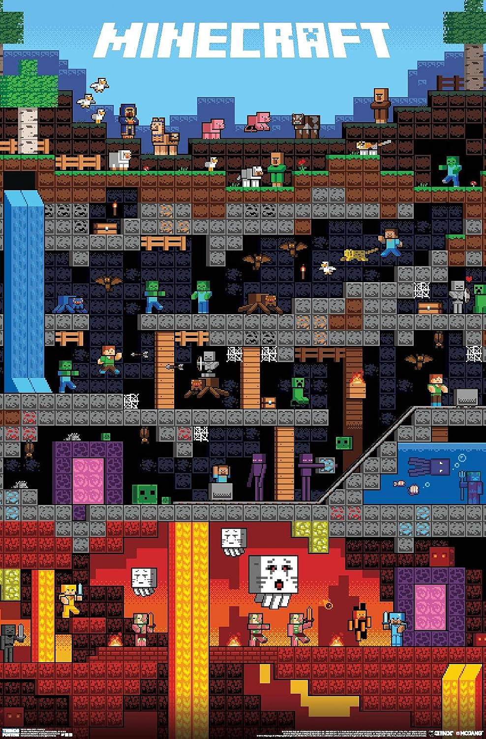 Trends International Minecraft Worldly Wall Poster – 4 Sizes & 11 Finishes - Flex Gamingproduct_type