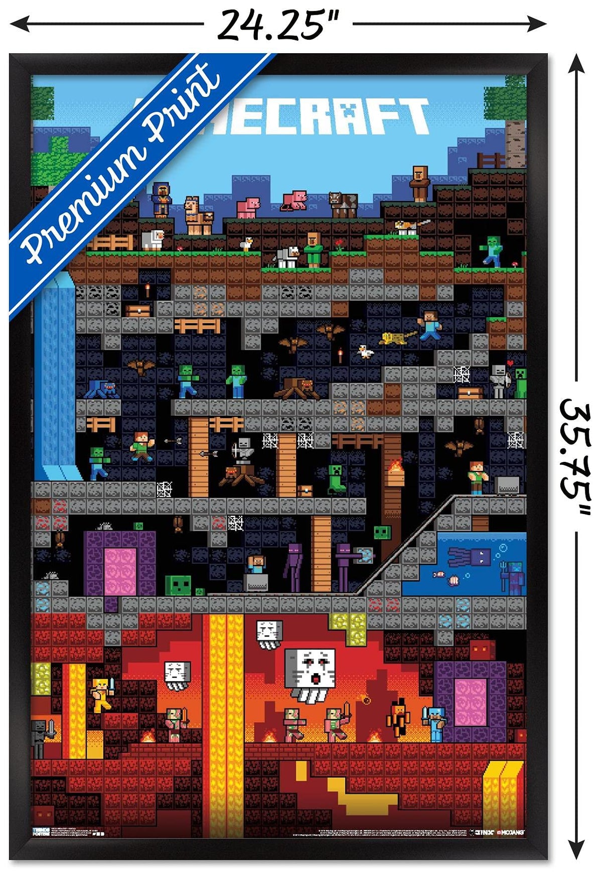 Trends International Minecraft Worldly Wall Poster – 4 Sizes & 11 Finishes - Flex Gamingproduct_type