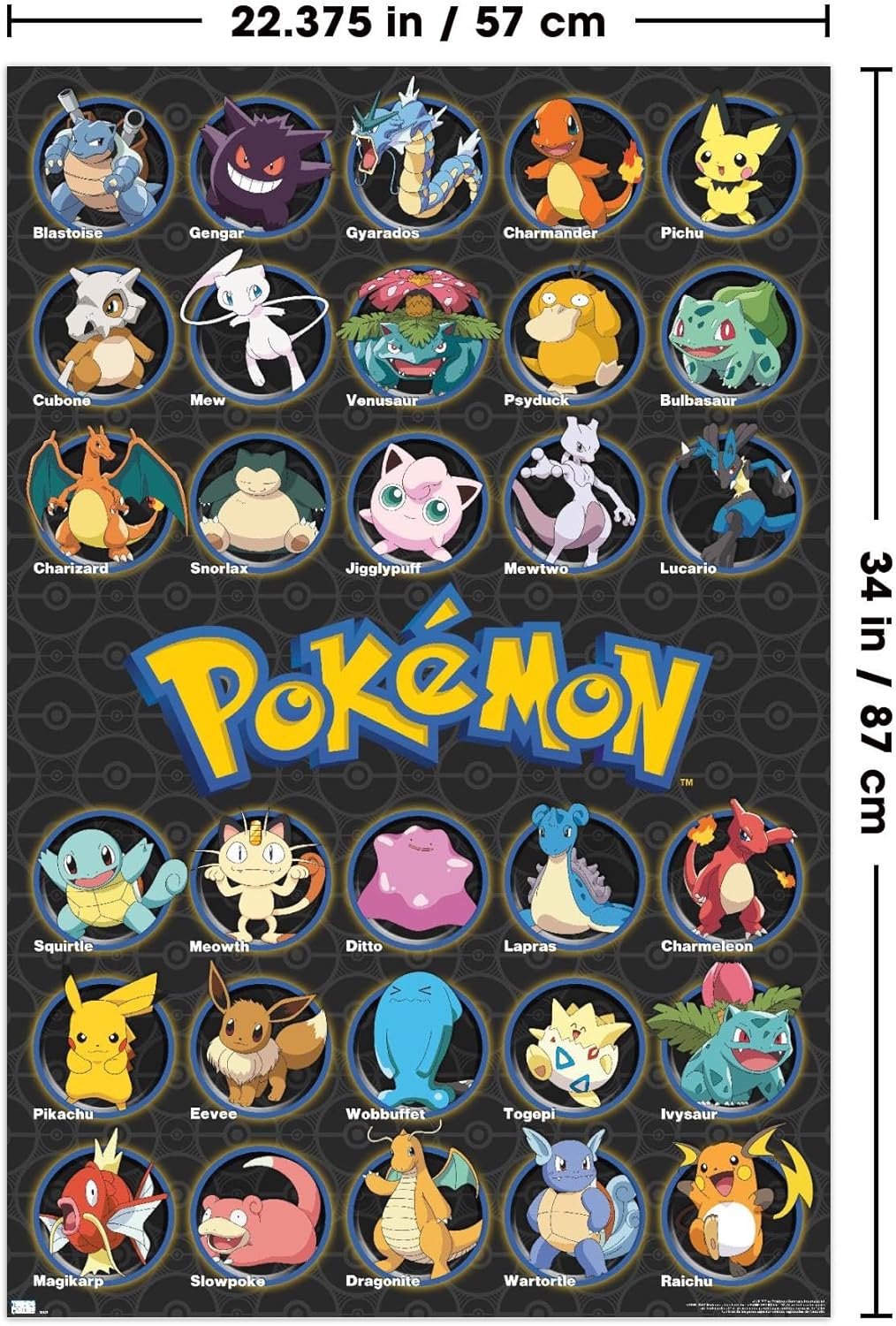 Trends International Pokémon All Time Favorites Wall Poster - Flex Gamingproduct_type