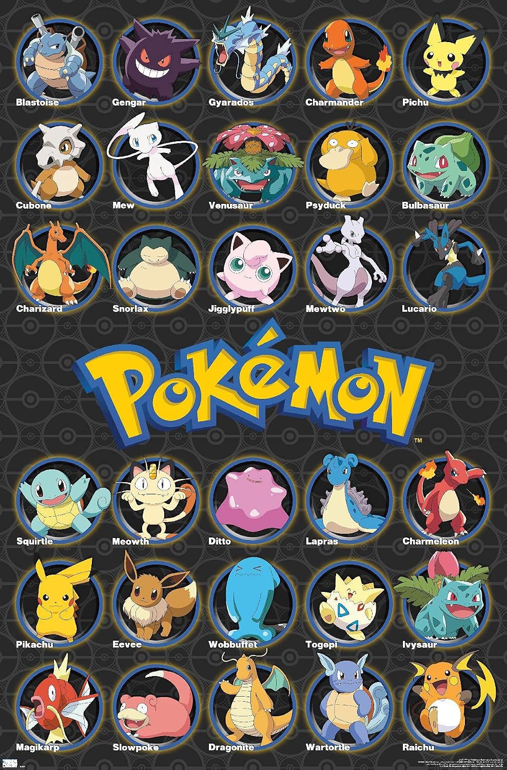 Trends International Pokémon All Time Favorites Wall Poster - Flex Gamingproduct_type