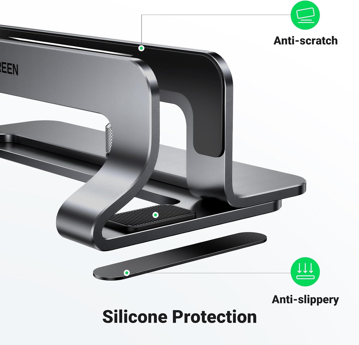 UGREEN Vertical Laptop Stand – Aluminum, 3 Colors - Flex Gamingproduct_type