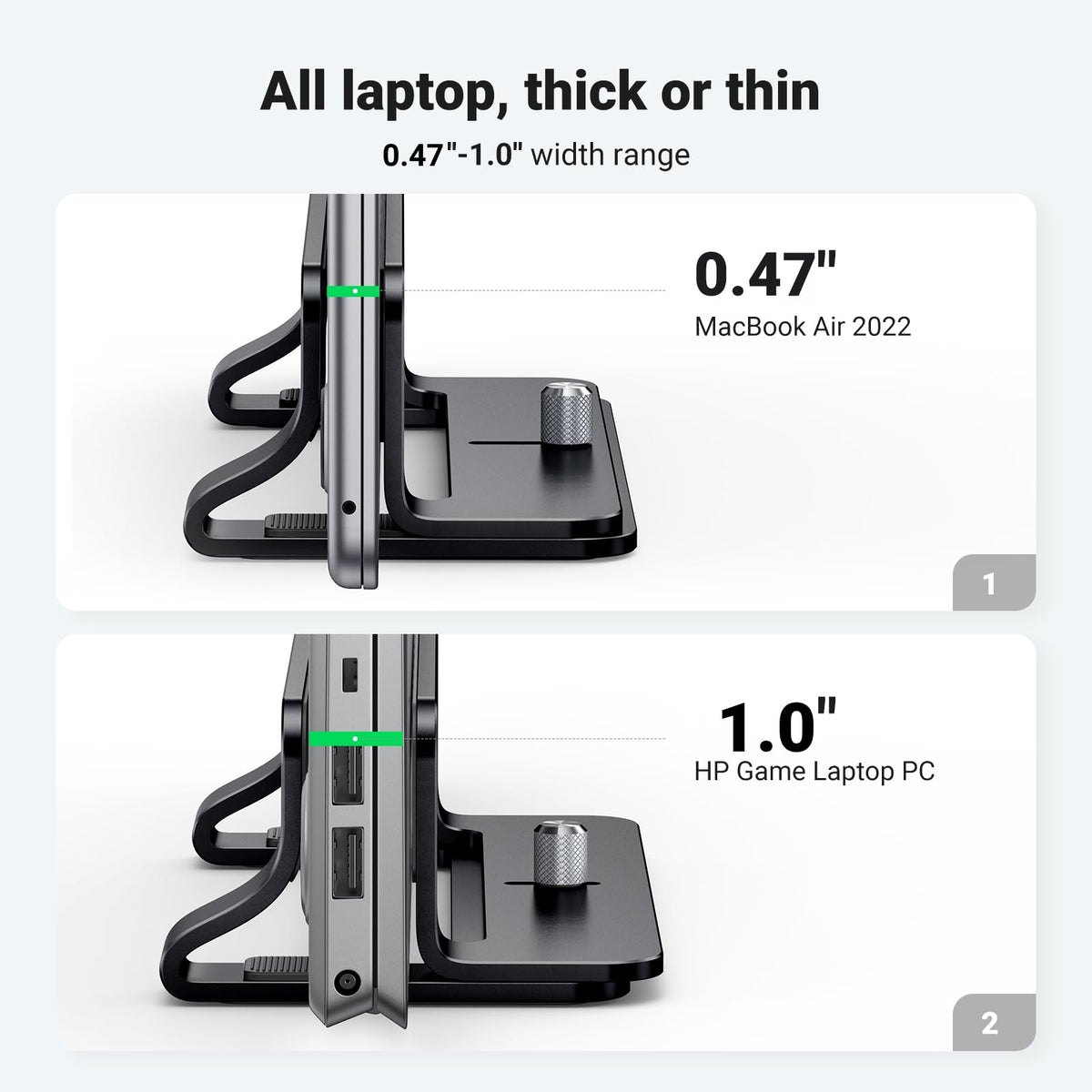 UGREEN Vertical Laptop Stand – Aluminum, 3 Colors - Flex Gamingproduct_type