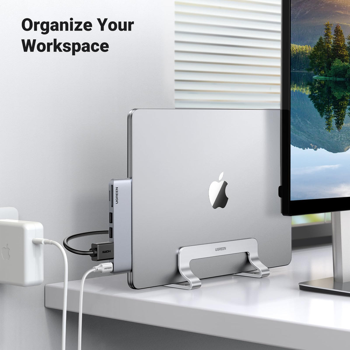 UGREEN Vertical Laptop Stand – Aluminum, 3 Colors - Flex Gamingproduct_type
