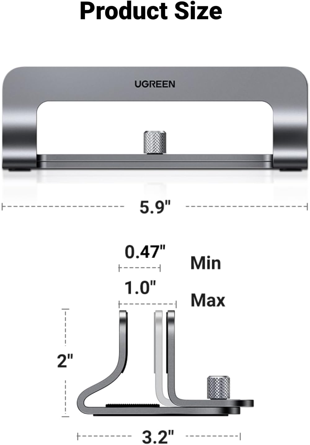 UGREEN Vertical Laptop Stand – Aluminum, 3 Colors - Flex Gamingproduct_type
