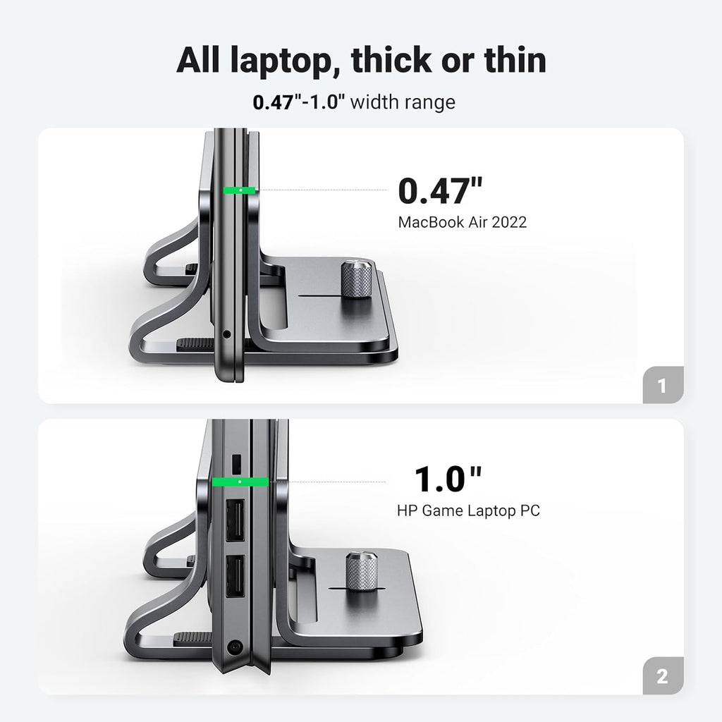 UGREEN Vertical Laptop Stand – Aluminum, 3 Colors - Flex Gamingproduct_type