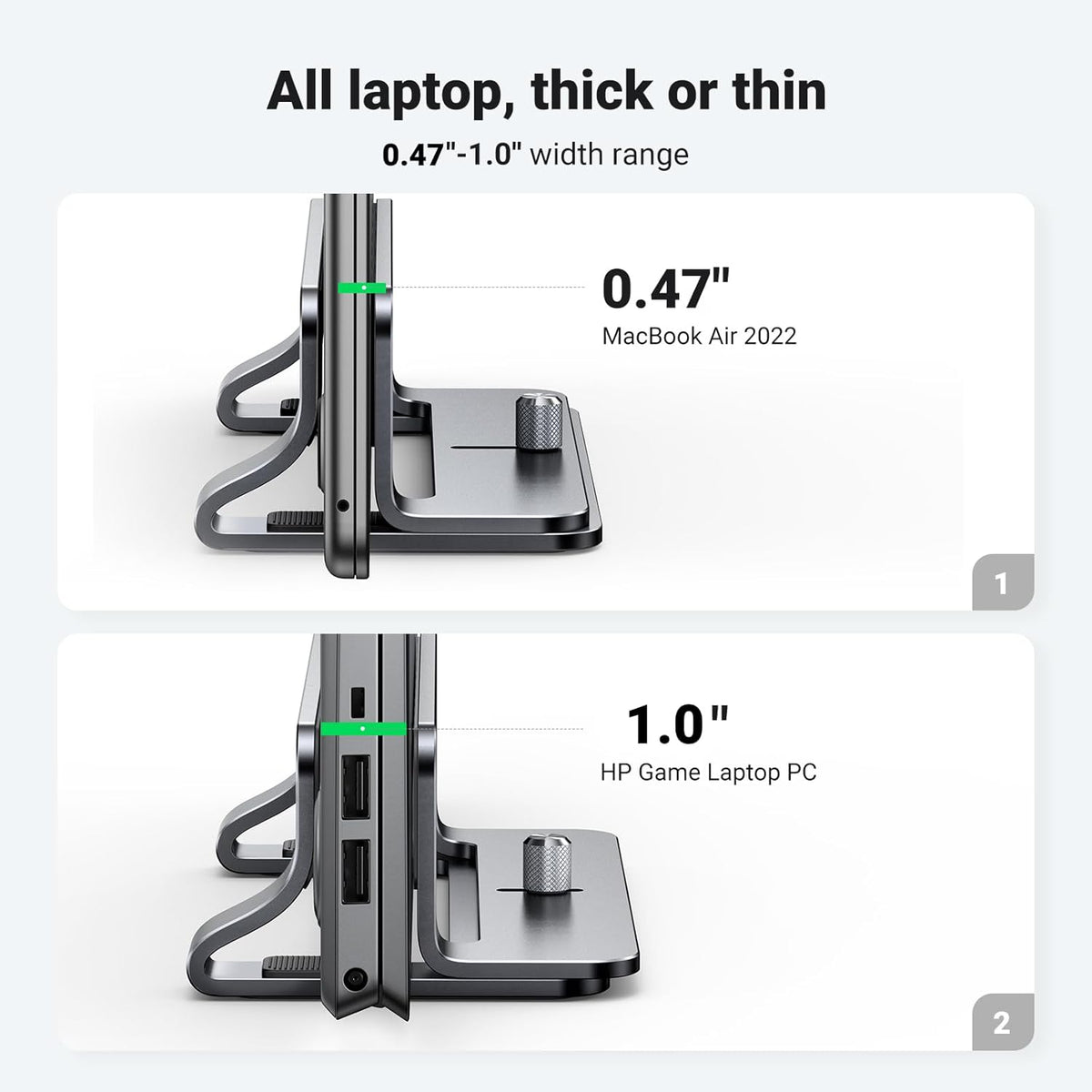 UGREEN Vertical Laptop Stand – Aluminum, 3 Colors - Flex Gamingproduct_type