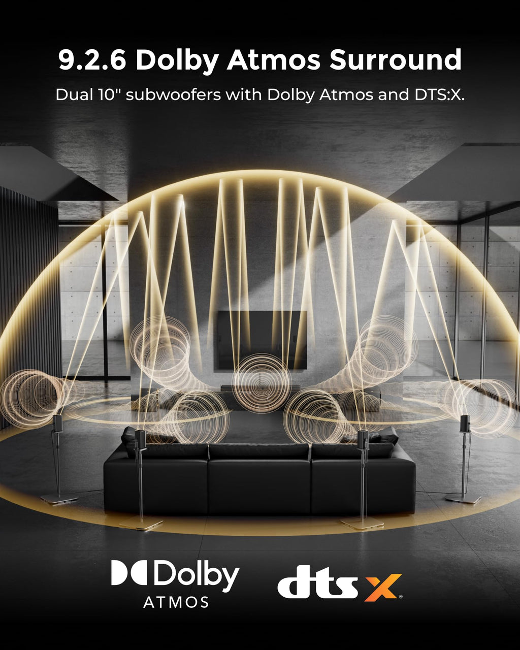 Ultimea Skywave Fully Wireless 7.1.4 Dolby Atmos Surround Sound System – F40, X40, X50, X60, X70 & X100 - Flex Gamingproduct_type